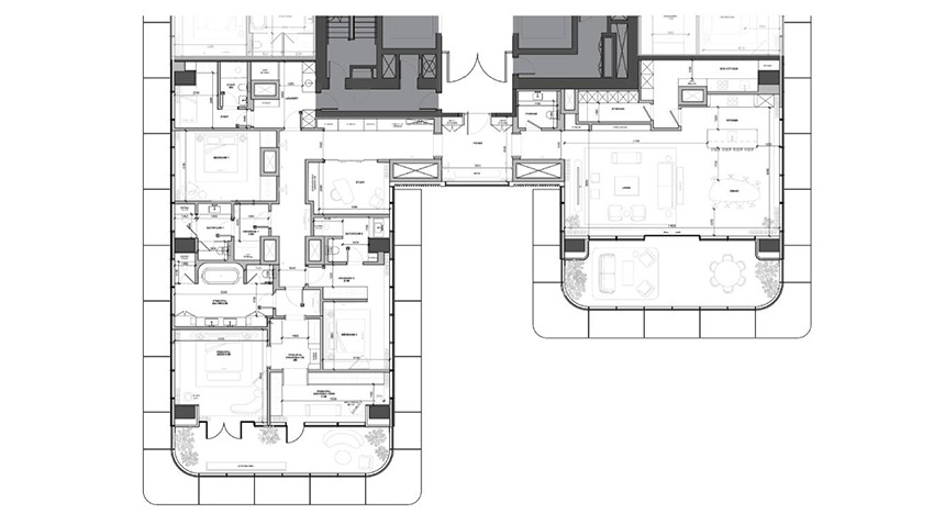 Rosewood Residences 3 Bedroom Apartment Floor Plan